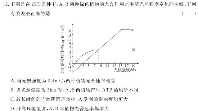 2023-2024学年辽宁省高一考试试卷12月联考(24-194A)生物