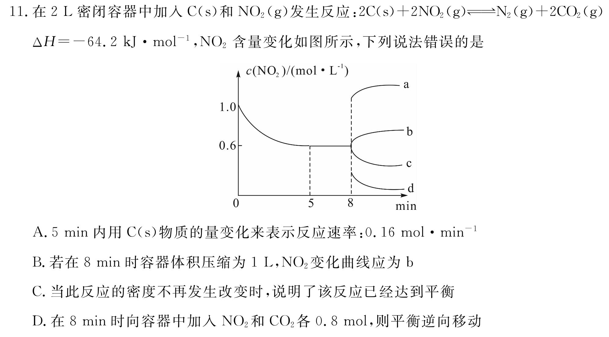 1[国考1号9]第9套 2024届高三阶段性考试(六)6化学试卷答案