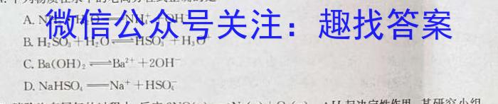 q陕西省2023-2024学年度九年级第一学期阶段性学习效果评估(四)化学