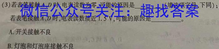 陕西省2023-2024学年度九年级第一学期阶段性学习效果评估(四)h物理