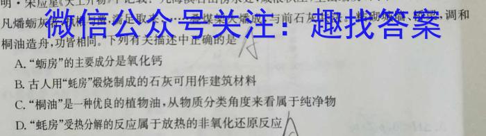 q天一大联考 湖南省2024届高三11月联考化学