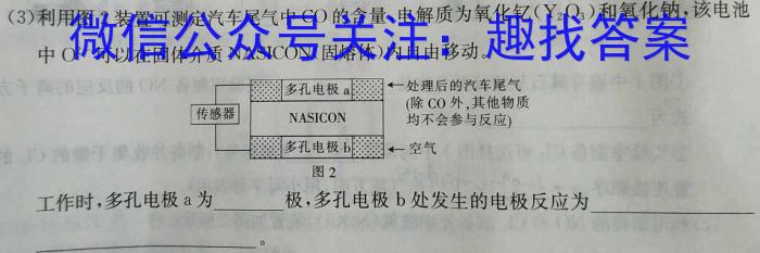 q2023-2024学年度上学期高三年级第一次综合素养评价(HZ)化学