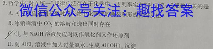 j山西省2024届九年级阶段联考二（第三次）化学试卷答案