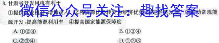 2024年普通高等学校招生全国统一考试仿真模拟卷(T8联盟)(七)&政治