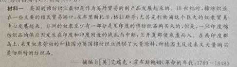 安徽省2024届“皖南八校”高三第二次大联考历史