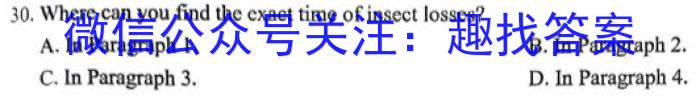 陕西省咸阳市2023-2024学年度第一学期八年级第二次作业C英语