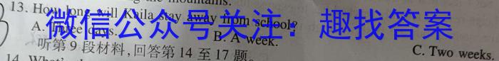 天壹名校联盟 湖南2023年下学期高三期中质量监测考试英语