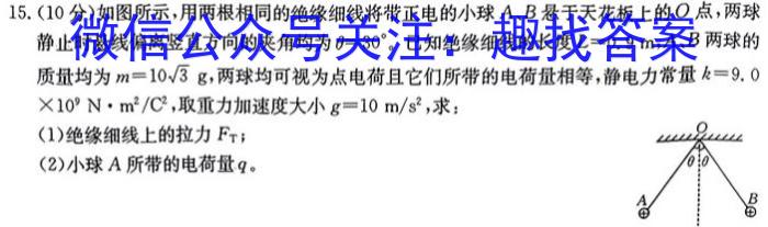 文博志鸿·河南省2023-2024学年九年级第一学期学情分析二物理`