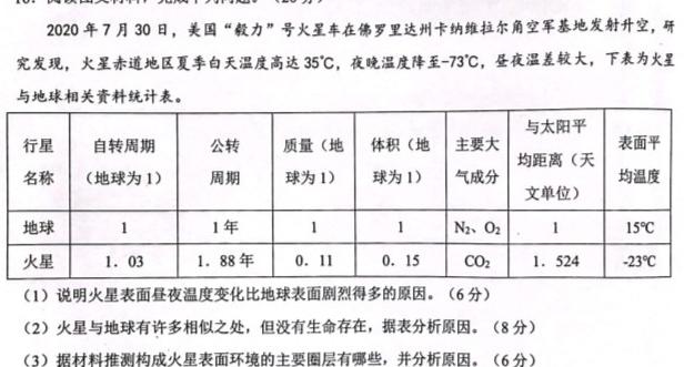山西省太原37中2023-2024学年七年级阶段练习（二）地理试卷l