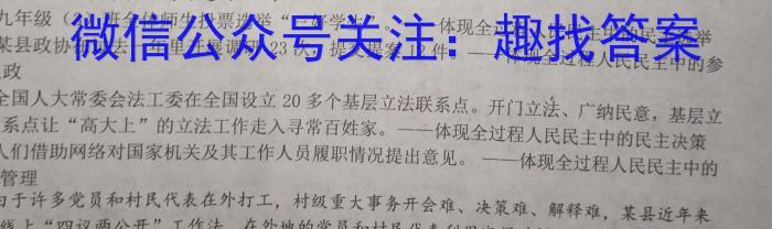 安徽省2023年九年级万友名校大联考教学评价三历史
