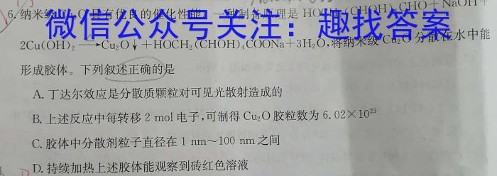 q2024年普通高校招生选考科目考试仿真模拟卷(一)化学