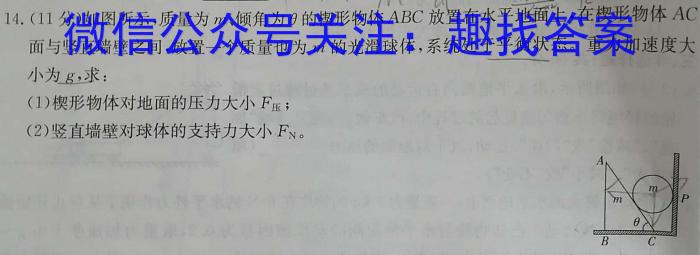 河北省2023-2024学年高一（上）质检联盟第三次月考f物理