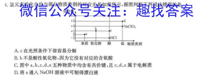 3百校名师 2024普通高中高考模拟信息卷(六)化学试题