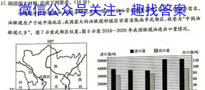 2023~2024学年安徽省县中联盟高三5月联考最后一卷(4419C)&政治