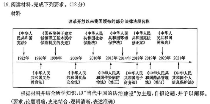 [今日更新]山西省2024届九年级阶段评估(二) 3L R历史试卷答案