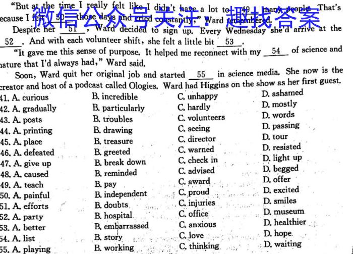 山东省泗水县2023-2024学年第一学期高二年级期中考试英语