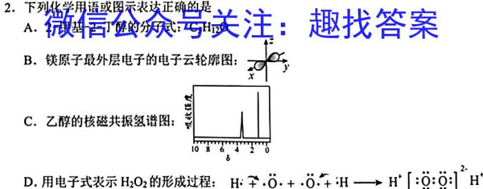 32024届普通高校招生全国统一考试仿真模拟·全国卷 YX-E(一)化学试题