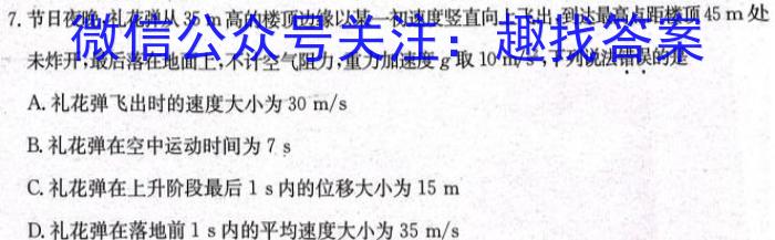 顶兴学校高三年级秋季学期第四次月考(243346Z)物理`