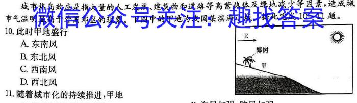 [今日更新]河南省2024届九年级第一学期学习评价（3）地理h