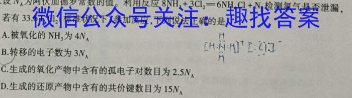 q2024年普通高等学校全国统一模拟招生考试新未来高三12月联考化学