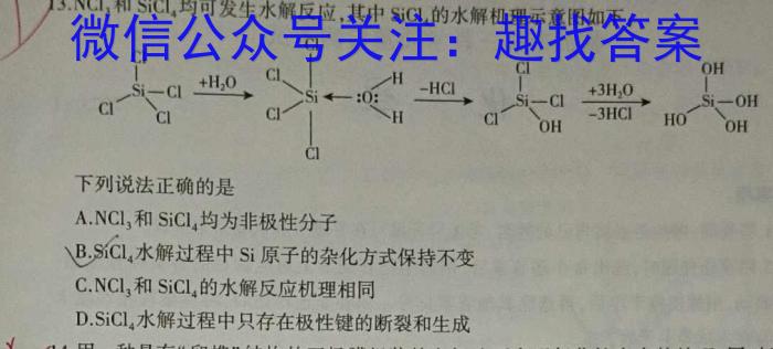 q[国考1号9]第9套 2024届高三阶段性考试(六)6化学