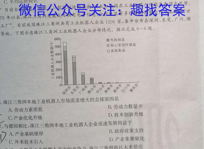 [今日更新]云南民族大学附属高级中学2024届高三联考卷(三)3(243147D)地理h