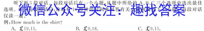 陕西省汉中市2024届高三年级教学质量第一次检测考试(12月)英语