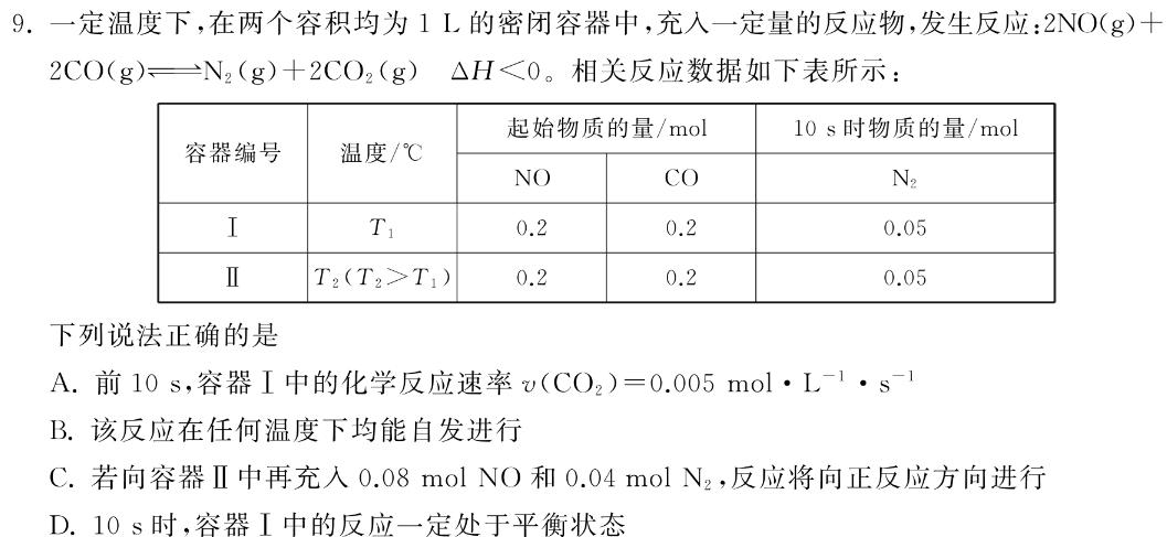 12024届云师大附中适应性月考（六）化学试卷答案