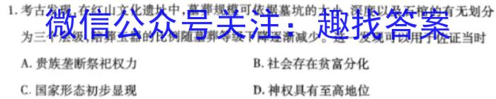 安徽省2023-2024学年度第一学期九年级学科素养练习（二）&政治