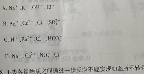 1安徽省2023-2024学年度西部地区九年级第三次综合性作业设计化学试卷答案