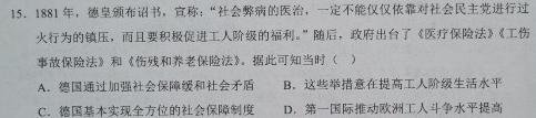 青桐鸣 2024届普通高等学校招生全国统一考试 青桐鸣大联考(高三)(12月)历史