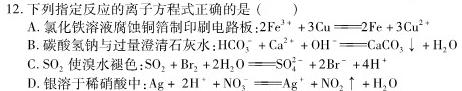 1辽宁省2023~2024学年高二上学期协作校第二次考试(24-167B)化学试卷答案