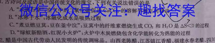 3甘肃省2023-2024学年度第一学期阶段性学习效果评估（高三）化学试题