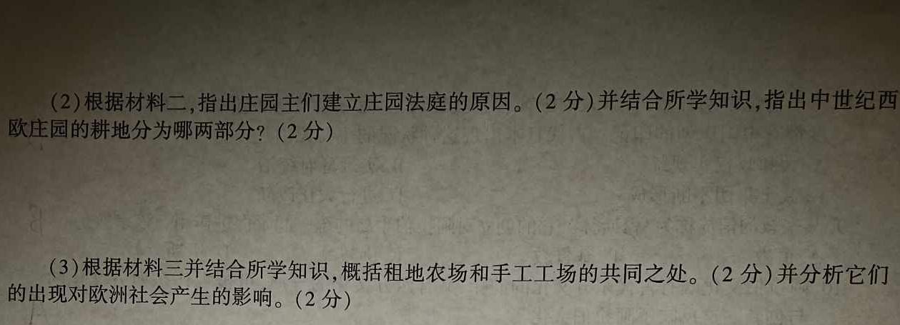 衡水金卷先享题分科综合卷2024届新教材B二历史