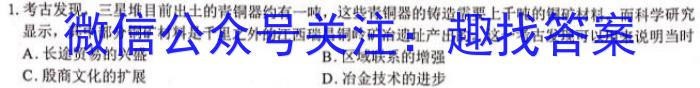 九师联盟 2024届高三12月质量检测S历史试卷答案