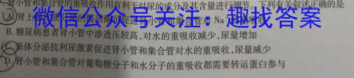 安徽省太和中学高一下学期第二次教学质量检测(241731Z)生物学试题答案