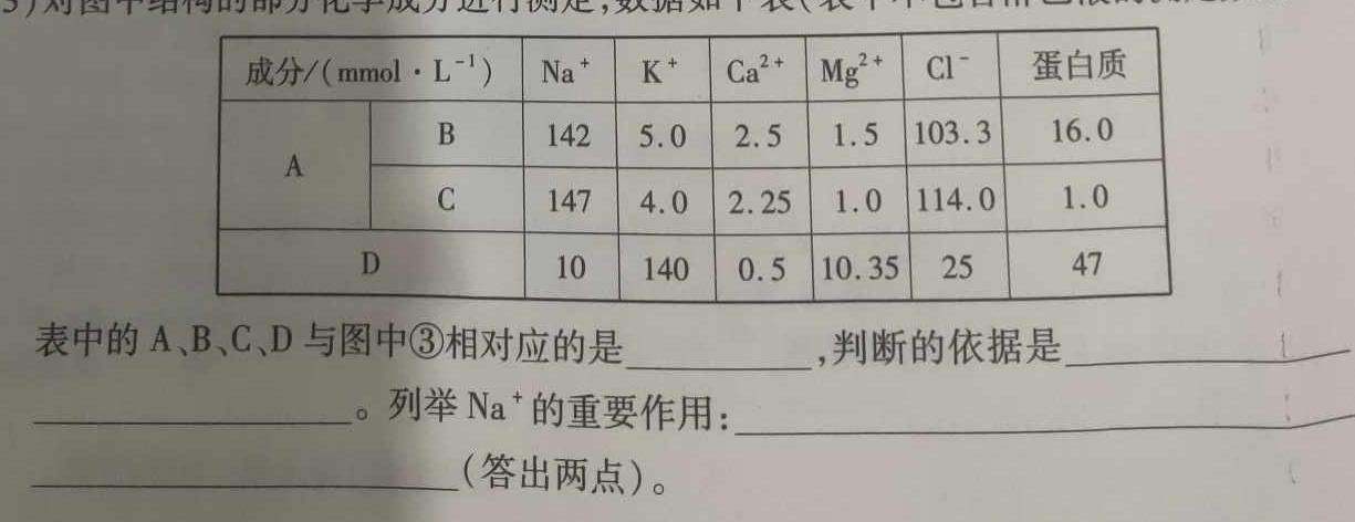 文博志鸿 2024年河北省初中毕业生升学文化课模拟考试(冲刺一)生物学部分