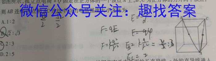 天一大联考 亳州市普通高中2023-2024学年度第一学期高三期末质量检测物理试卷答案