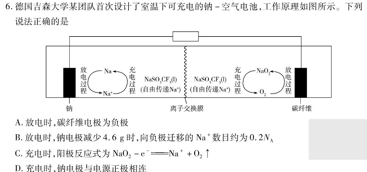 【热荐】九师联盟 2024届高三12月质量检测巩固卷LG化学