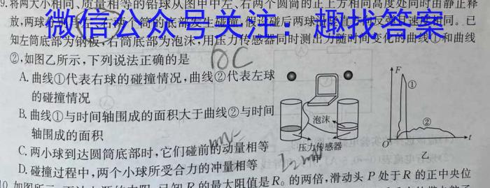 河北省2023~2024学年度第一学期九年级期末质量监测(24-CZ88c)物理试题答案