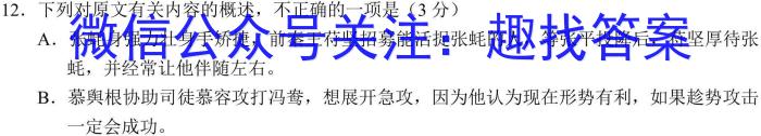 河北省邢台市2023-2024学年高三(上)期末测试(24-233C)语文