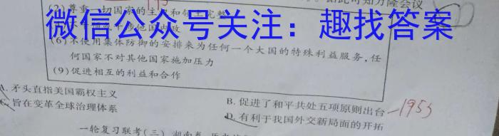 山东省2024-2025学年上学期济南市济南高新区初三年级开学测试&政治