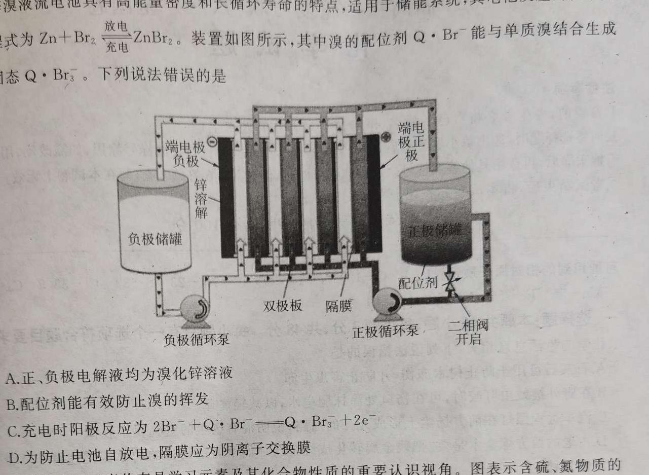 【热荐】金科大联考·2024届高三12月质量检测（24328C-C）化学