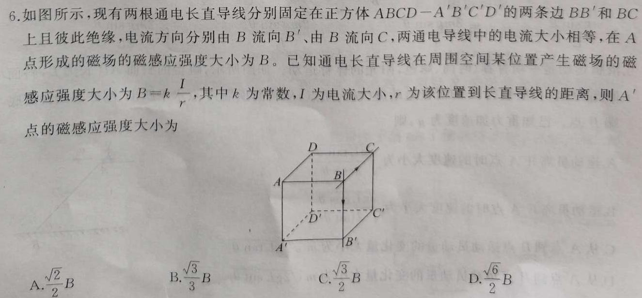 广东省湛江市2023-2024学年度高二第一学期期末调研考试物理试题.