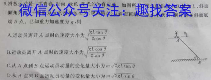 河南省驻马店市2023-2024学年度第一学期九年级阶段监测（三）物理试卷答案