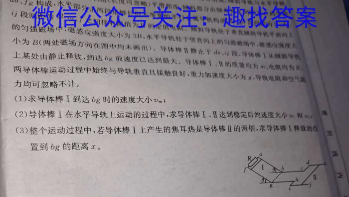 2024年普通高等学校招生全国统一考试专家猜题卷(四)4物理试卷答案