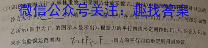 金科·新未来2023年秋季学期高一年级12月质量检测（NY）物理试卷答案