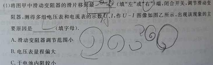 2024年6月浙江省学业水平高二第二次适应性联考(物理)试卷答案