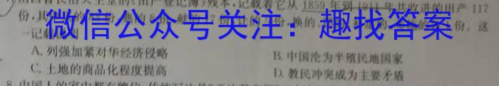 陕西省2024届九年级仿真模拟示范卷（一）历史