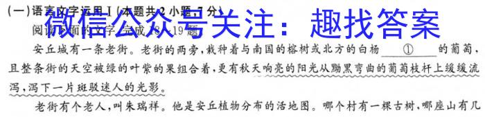陕西省西安市2024年高三第一次质量检测/语文